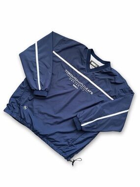 Vintage 90s CCM Toronto Maple Leafs V-neck Windbreaker